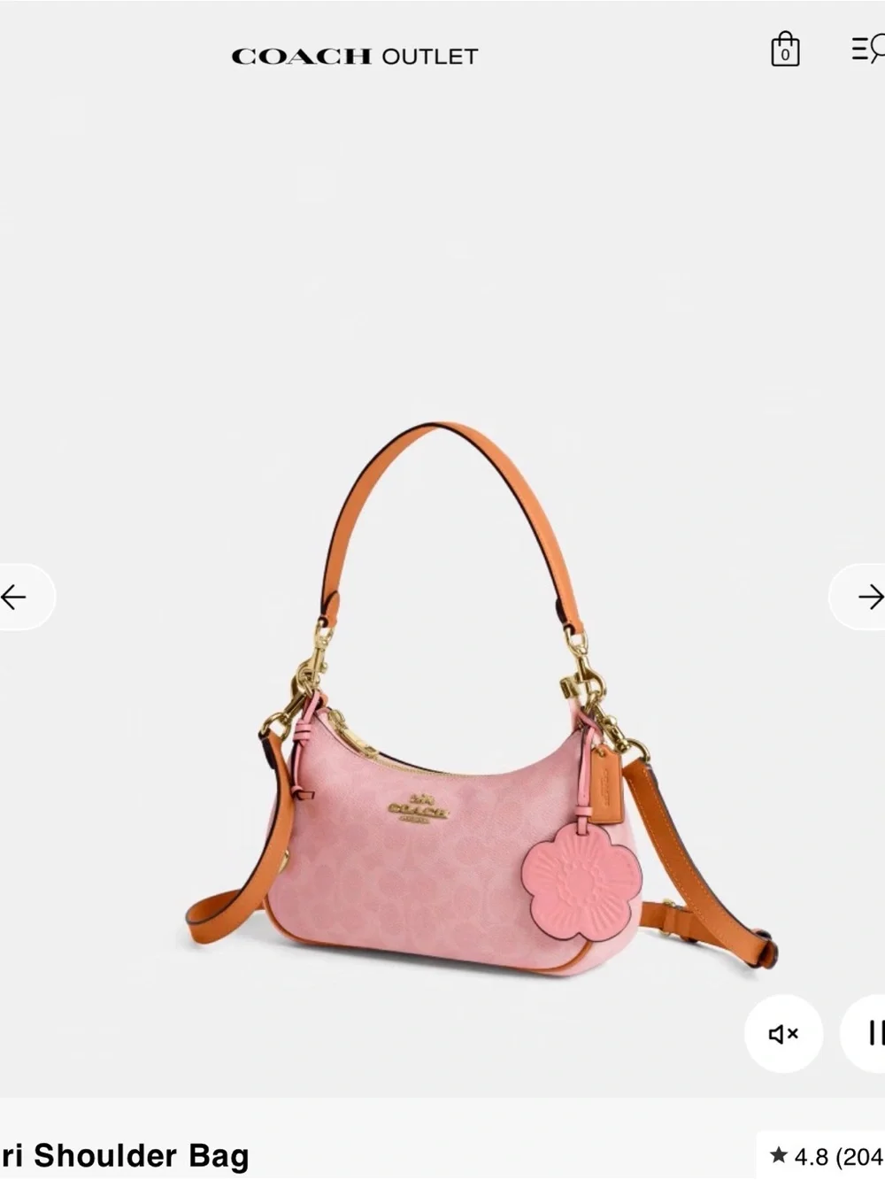 Coach Terri pink with charms